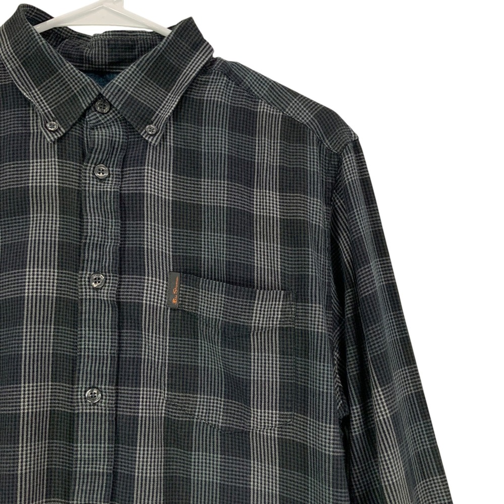 Ben Sherman Mens Plaid Button Down Shirt Long Sleeve Sz Medium Casual Button Up - Picture 2 of 6